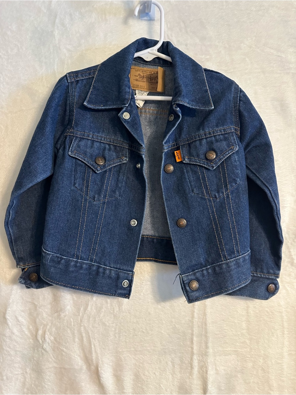 vintage kids  1970s/1980s Levi's Orange Tab Denim Trucker Jacket